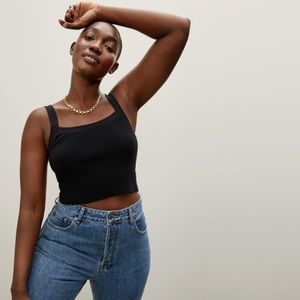 Everlane Cropped Sweater Cami in Black